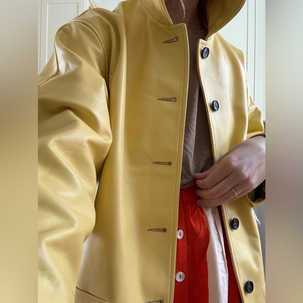Cawley Leather Quinn Jacket - Valencia Lemon - Picture 3 of 5
